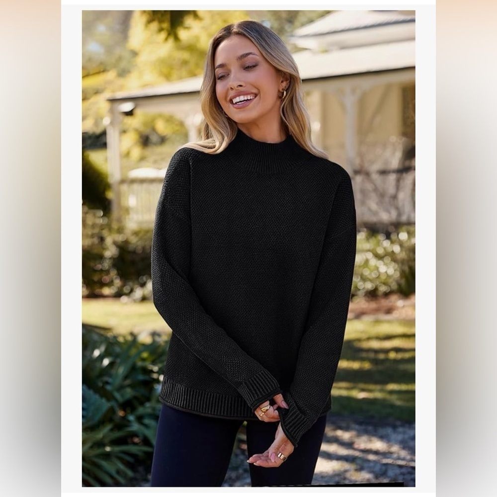 Classic Black Turtleneck Sweater for Women - Picture 6 of 12
